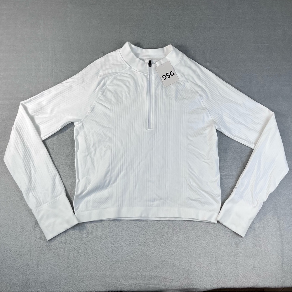 NWT DSG Momentum Seamless Cropped 1/4 Zip Top Women’s White